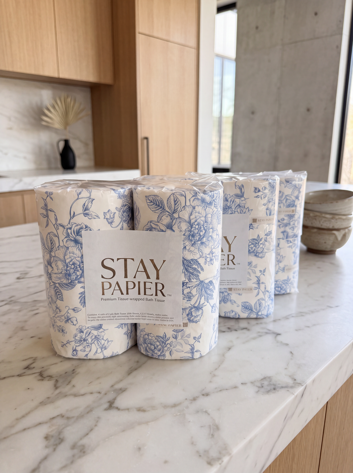 Stay Papier Floral Toile Bath - 12 Roll Edition