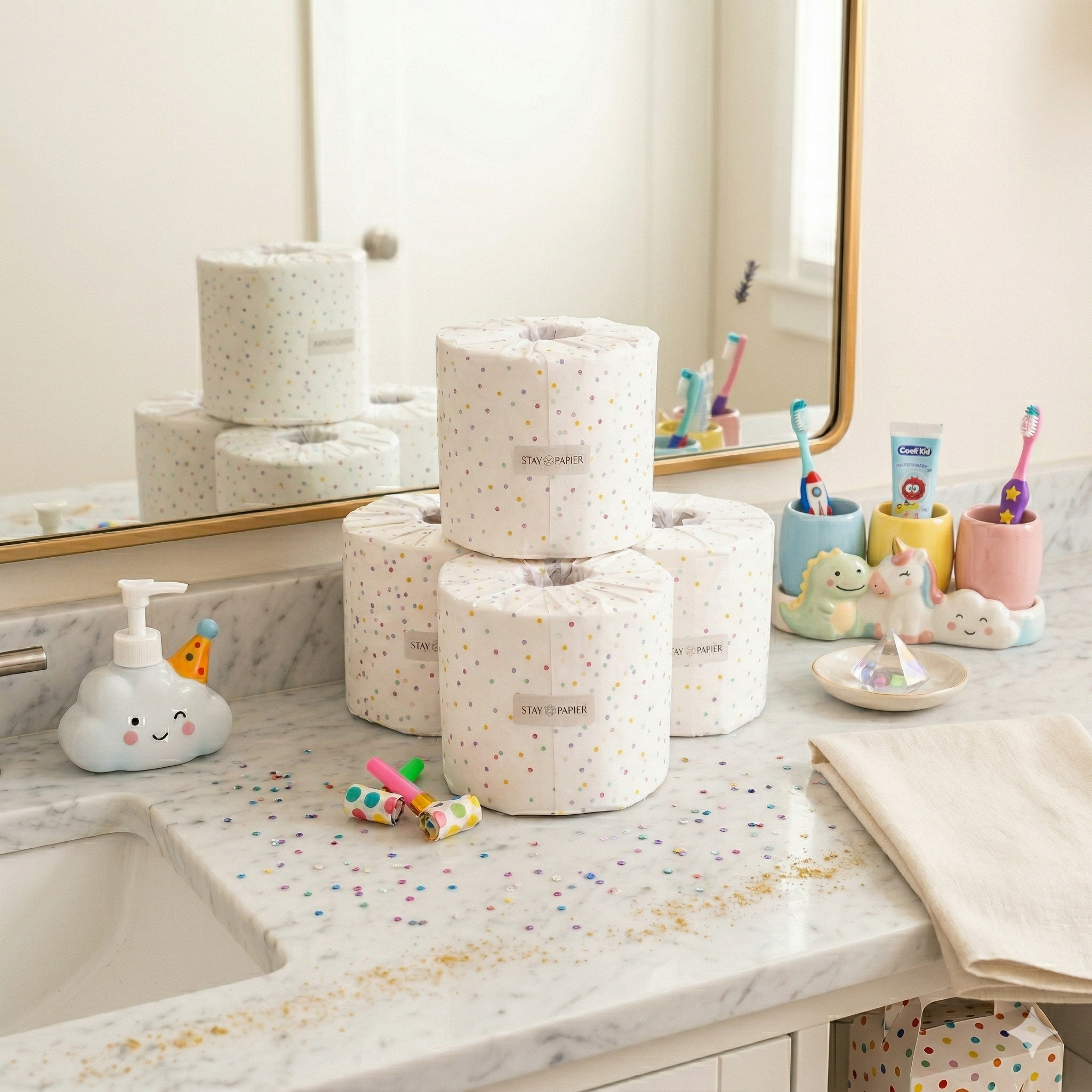 Stay Papier™ Wrapped Bath Tissue - Polka Pop