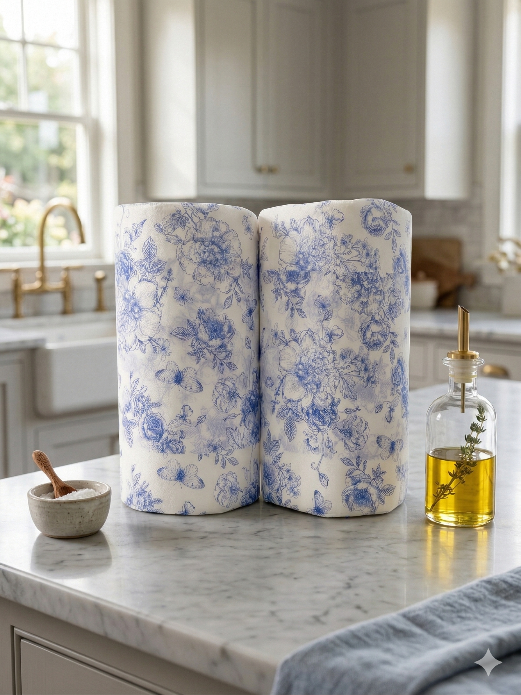 Stay Papier™ Wrapped Paper Towel Roll -  Floral Toile - Multi Pack